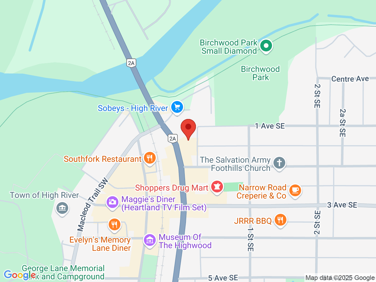 Street map for Chinook Cannabis Inc., 4-112 Centre St. SE, High River AB