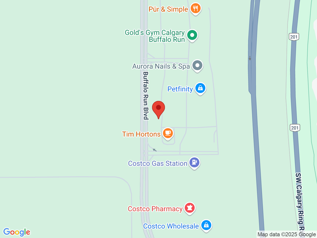 Street map for Canna Cabana, 11501 Buffalo Run Blvd Unit 1011, Priddis AB