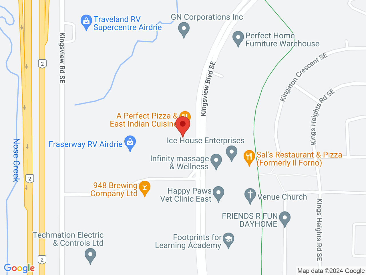 Street map for Choom Cannabis Co. Airdrie, 302-2903 Kingsview Blvd., Airdrie AB