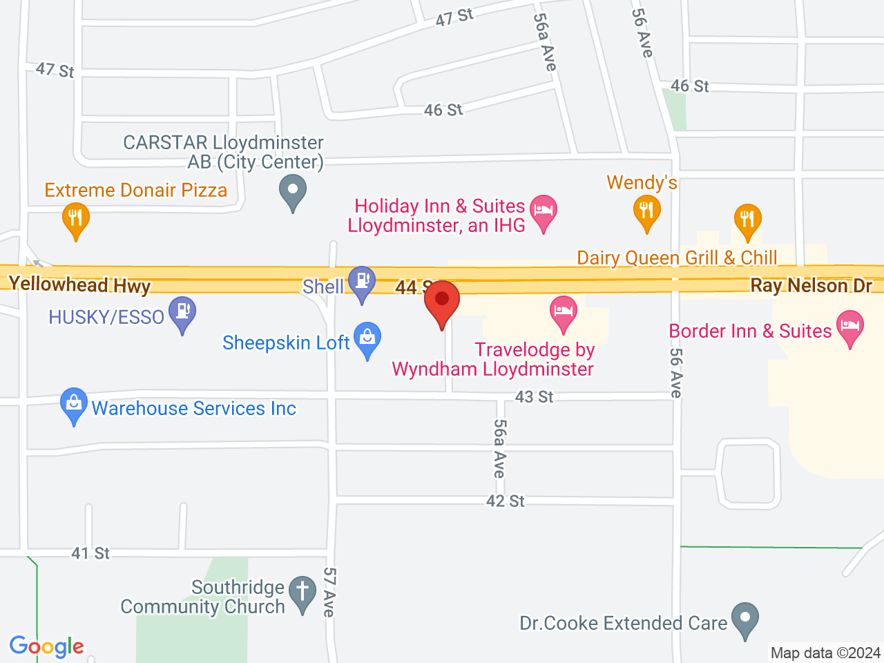 Street map for Choom Cannabis Co. Lloydminster, 3B-5629 44 St., Lloydminster AB