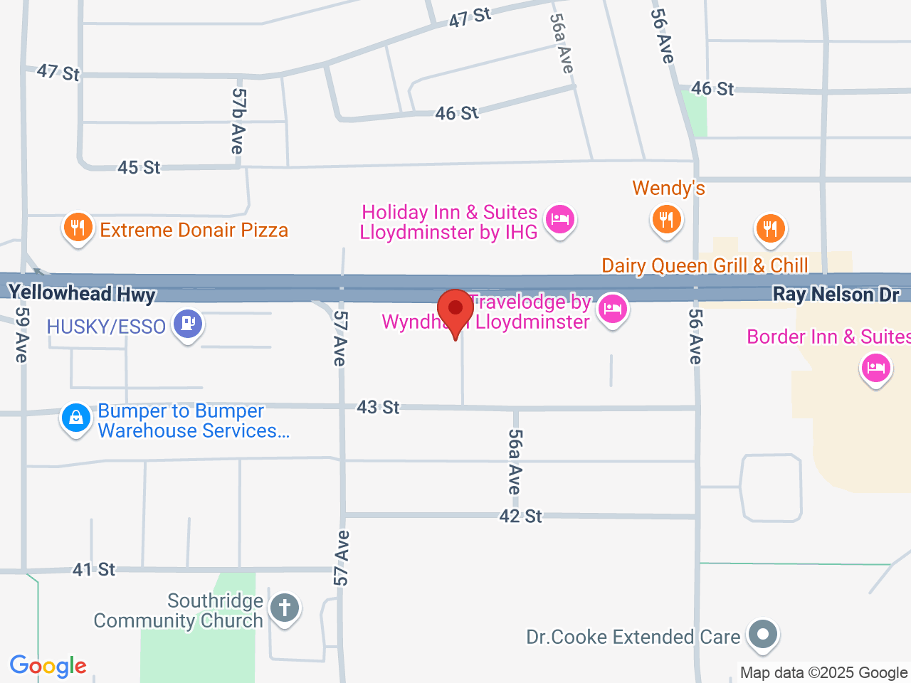 Street map for Choom Cannabis Co. Lloydminster, 3B-5629 44 St., Lloydminster AB