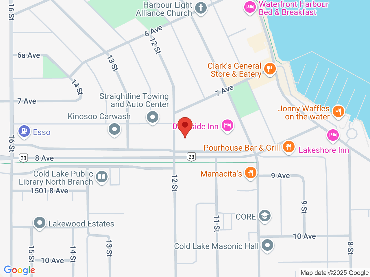 Street map for Canna Cabana, 5-1020 8 Ave., Cold Lake AB