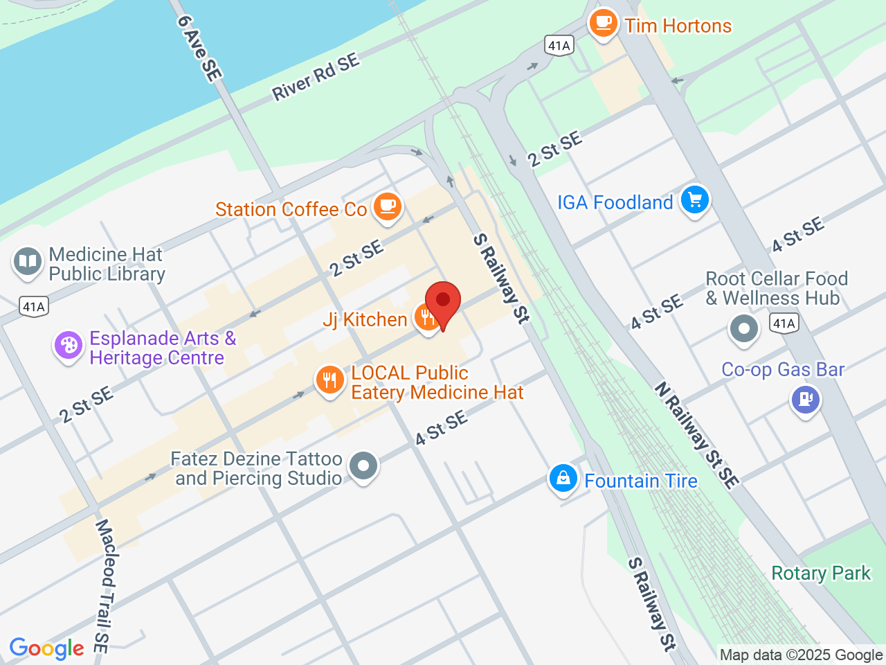 Street map for Choom Cannabis Co. Medicine Hat, 643 3rd St. SE, Medicine Hat AB