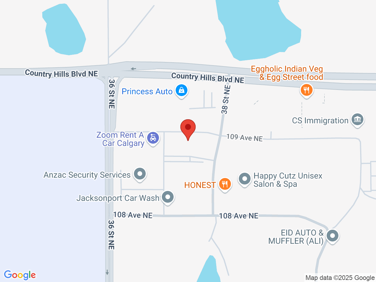 Street map for Cloud-420 Inc., 124-11125 38 St. NE, Calgary AB