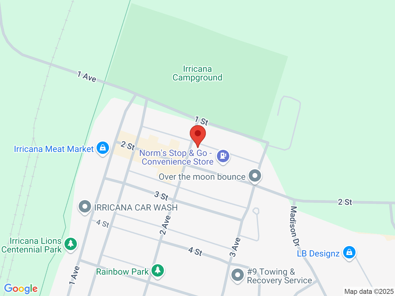 Street map for Convenient Cannabis Inc., 302b 2 St., Irricana AB