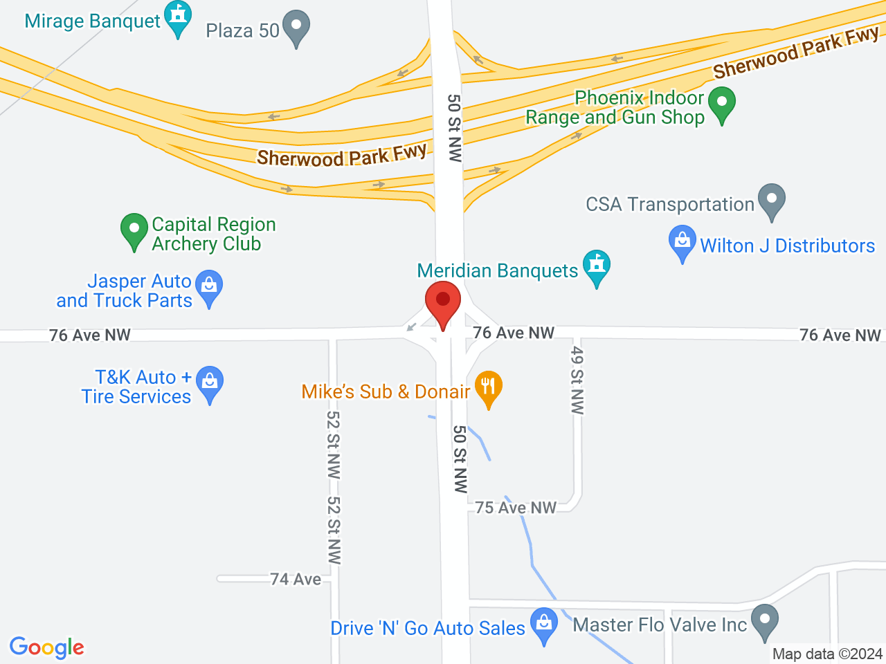Street map for Crown Cannabis, 9533 76 Ave. NW, Edmonton AB