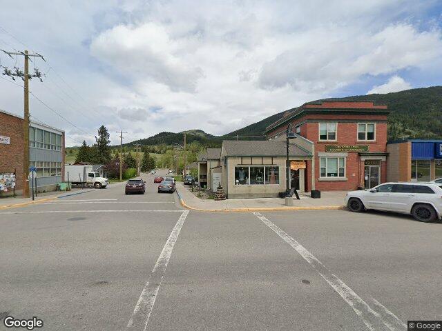 Street view for Crowsnest's Classy Joint, 12701 20 Ave., Blairmore AB