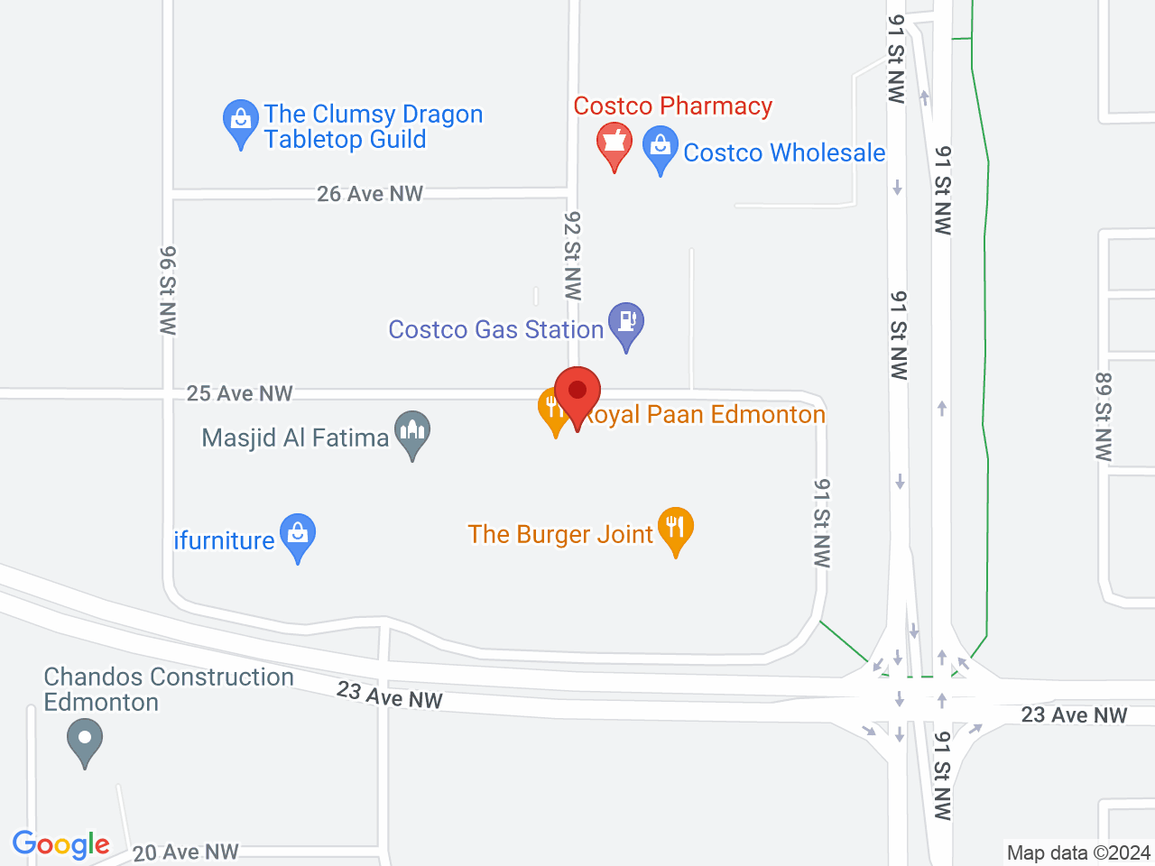 Street map for Daikoku, 9181 25 Ave. NW, Edmonton AB