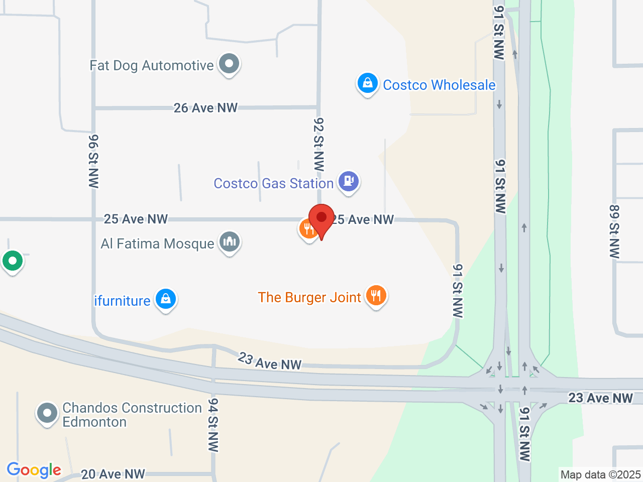 Street map for Daikoku, 9181 25 Ave. NW, Edmonton AB