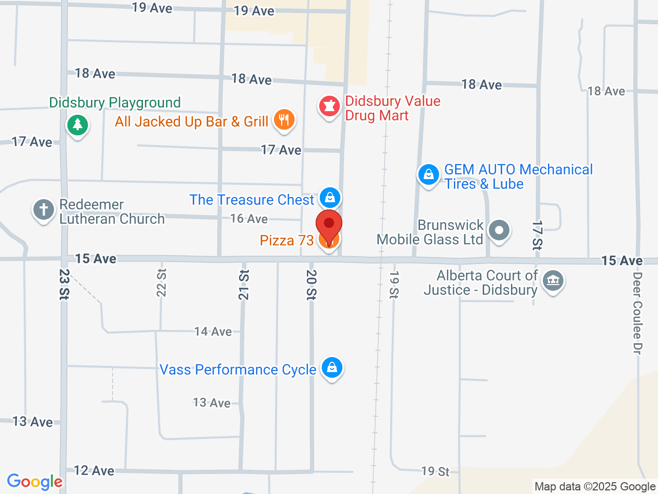 Street map for Didsbury Cannabis Mart, 20-1602 20 St., Didsbury AB