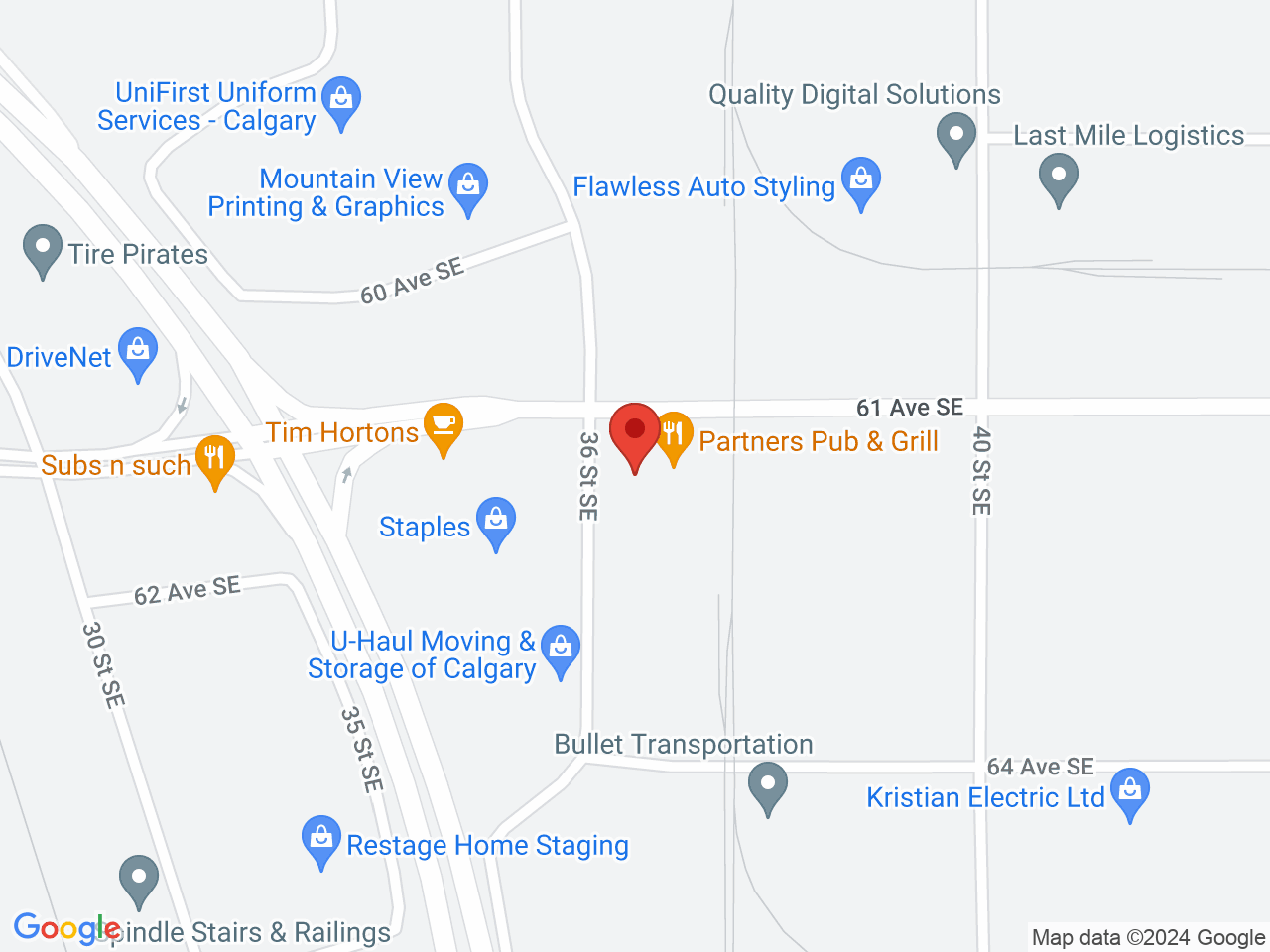 Street map for Eastwood Cannabis, 10-6222 36 St. SE, Calgary AB