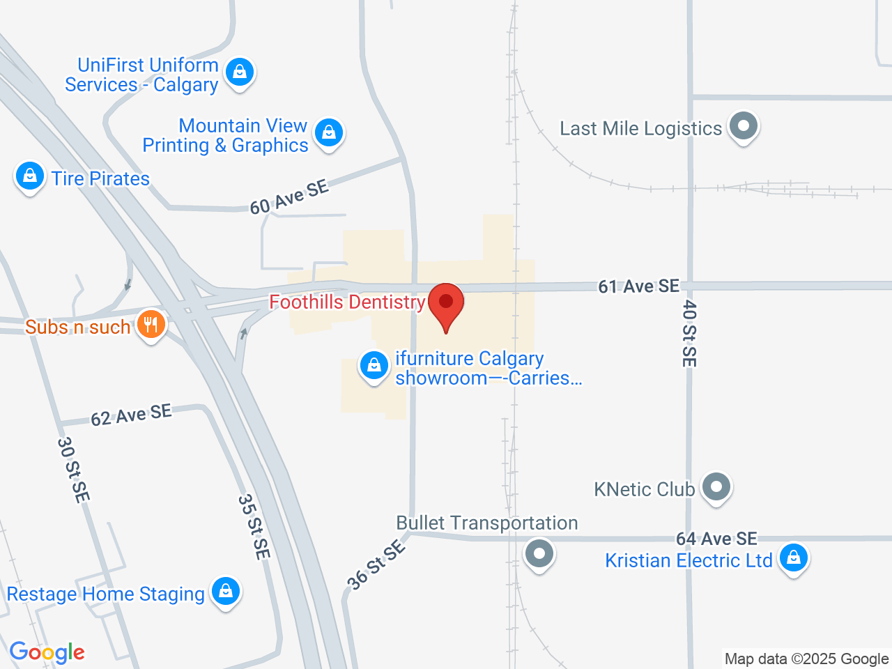 Street map for Eastwood Cannabis, 10-6222 36 St. SE, Calgary AB