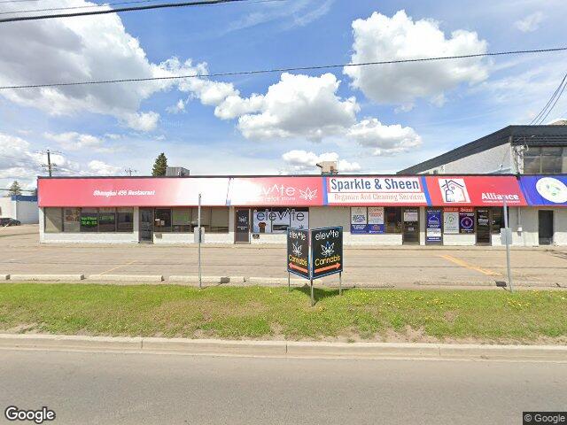 Street view for Elevate Cannabis, 14454 118 Ave. NW, Edmonton AB