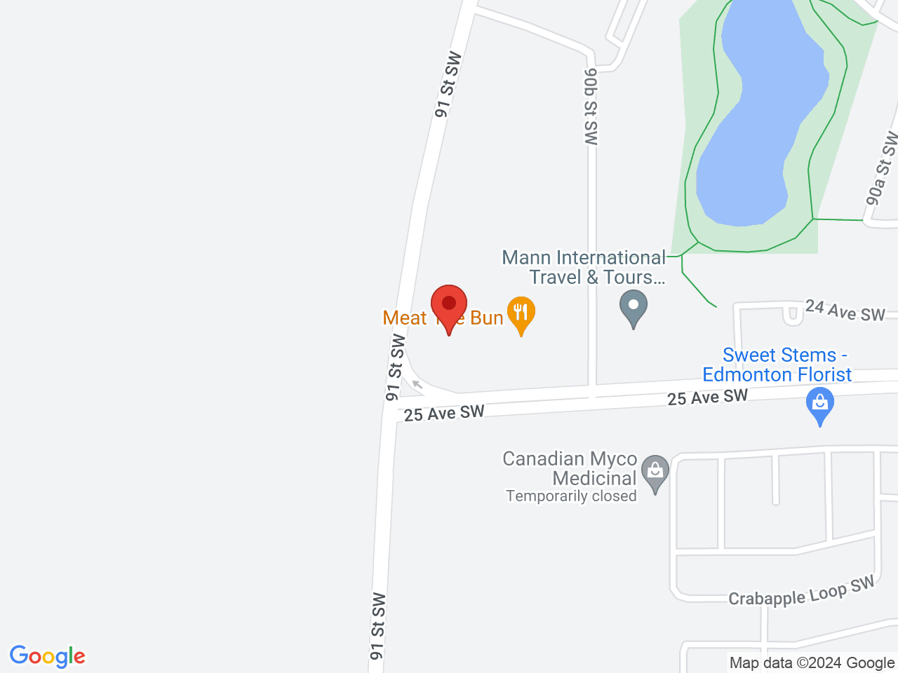 Street map for Fire & Flower Cannabis Co. Orchards Gate, 122 - 9080 25 Ave. SW, Edmonton AB