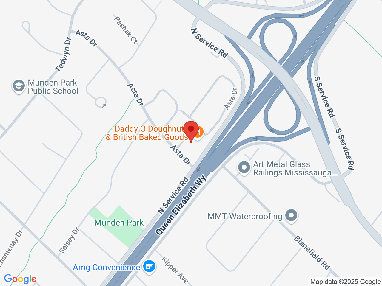 Street map for Star Cannabis, 589 N Service Rd Unit 1A, Mississauga ON