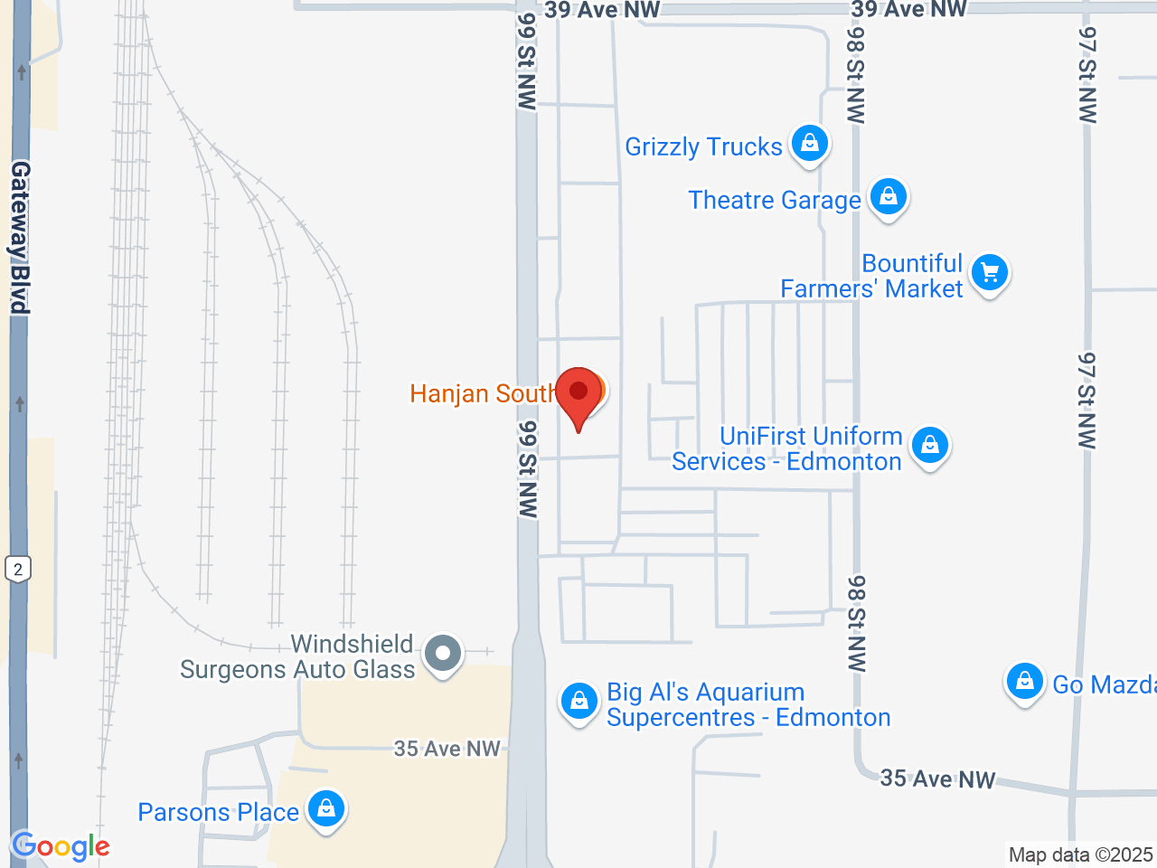 Street map for Fire & Flower Cannabis Co. Merchants Row, 3727 99 St. NW, Edmonton AB