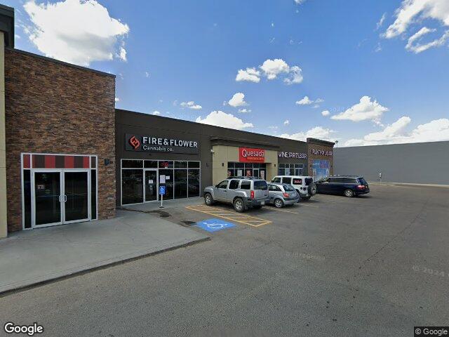 Street view for Fire & Flower Cannabis Co. Dawson Center, 6802 50 Ave., Unit 120, Red Deer AB