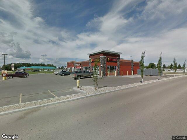 Street view for Fire & Flower Cannabis Co. Whitecourt, 2-4331 52 Ave., Whitecourt AB