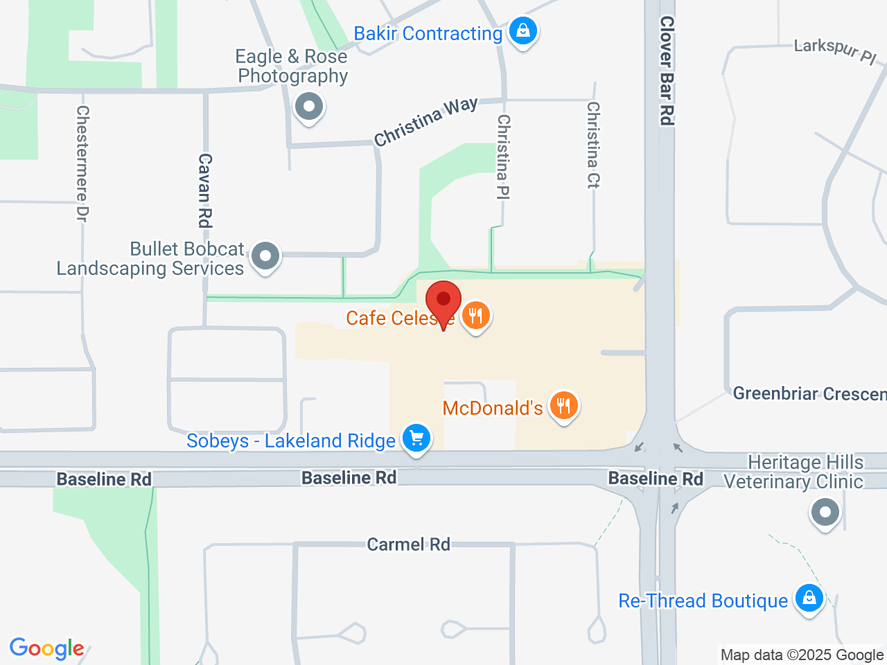 Street map for Fire & Flower Cannabis Co. Baseline Road, 590 Baseline Rd., Unit 350, Sherwood Park AB