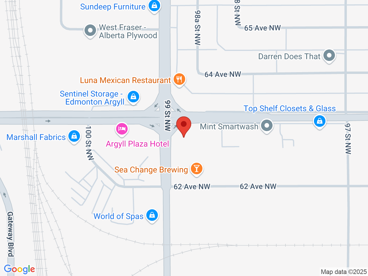 Street map for Firestone Cannabis, 9851 63 Ave., Edmonton AB