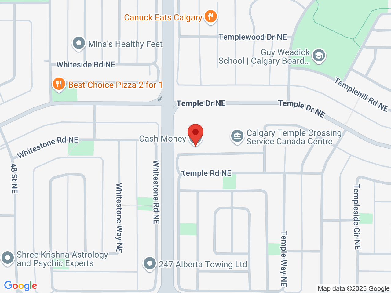 Street map for Global Leaf, 106-5401 Temple Dr. NE, Calgary AB