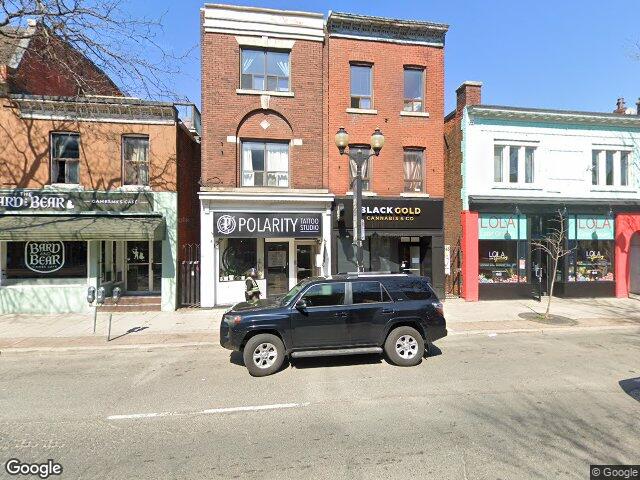 Street view for Black Gold Cannabis & Co, 243 James St N, Hamilton ON
