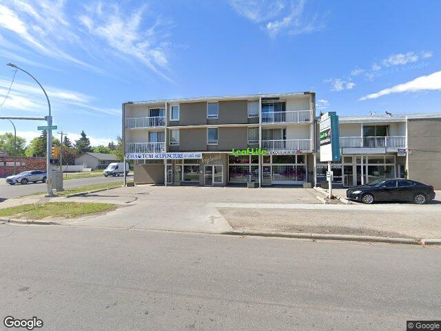 Street view for Leaf Life Cannabis Brentwood, 1343 Northmount Dr. NW, Calgary AB