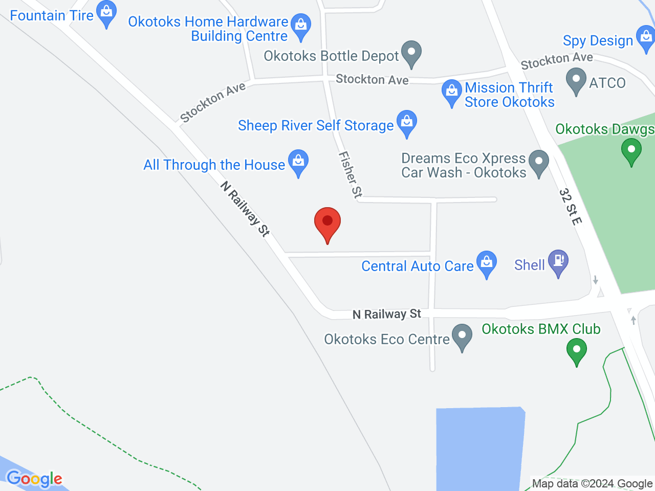 Street map for Micro Gold Cannabis, 2A-220 North Railway St., Okotoks AB
