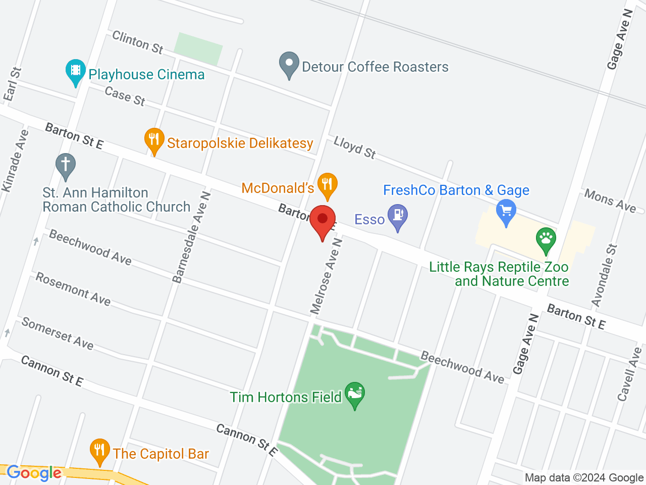 Street map for Cannabis House Co, 800 Barton St E, Hamilton ON