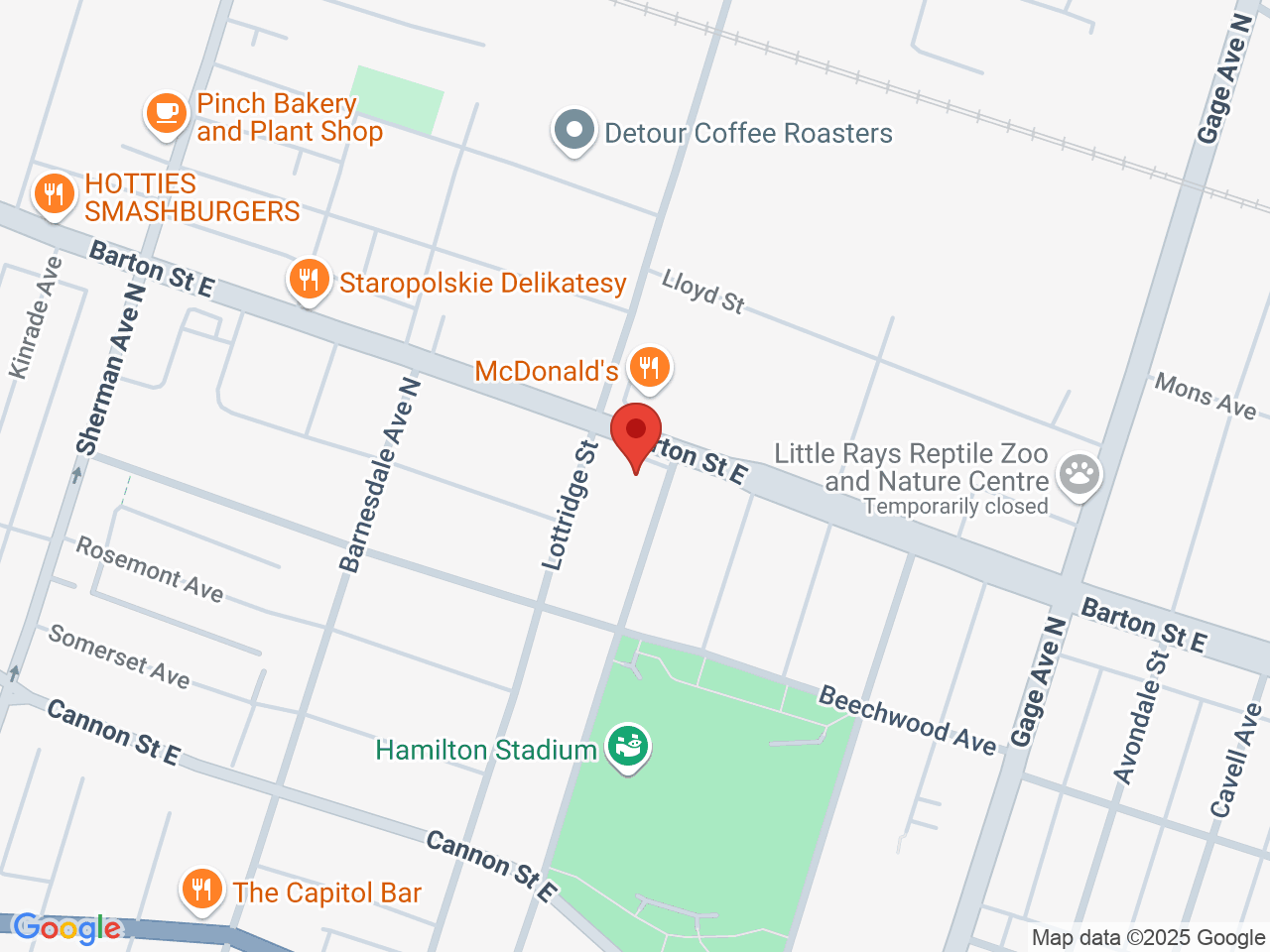 Street map for Cannabis House Co, 800 Barton St E, Hamilton ON