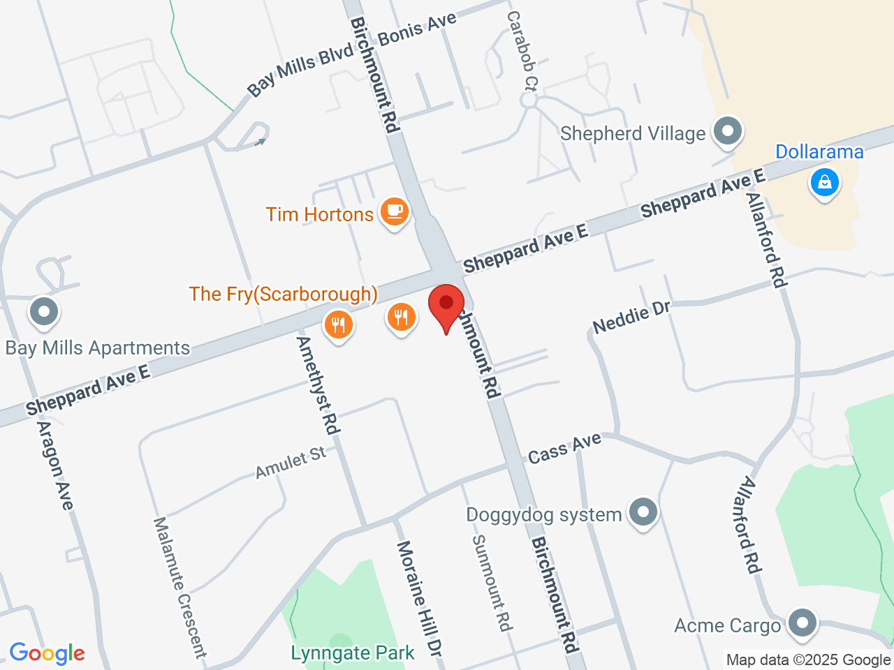 Street map for Cannabis Hut, 2254 Birchmount Rd, Scarborough ON