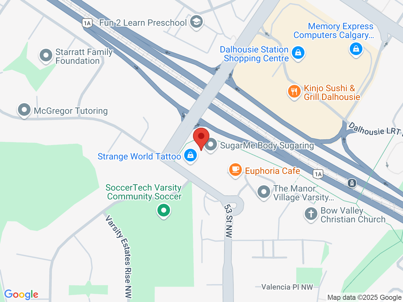 Street map for Canna Cabana Varsity, 130-5403 Crowchild Trail NW, Calgary AB