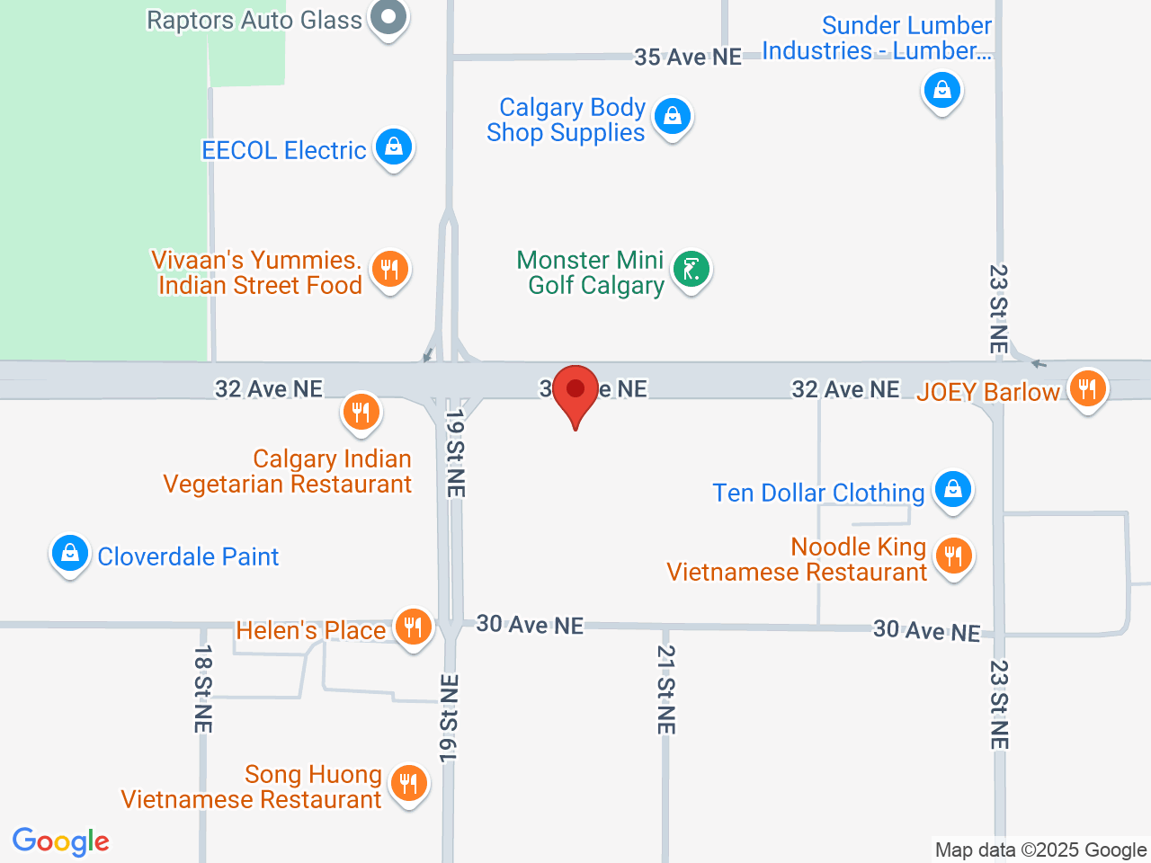 Street map for Canna Cabana 32nd Ave, 9-2015 32 Ave. NE, Calgary AB