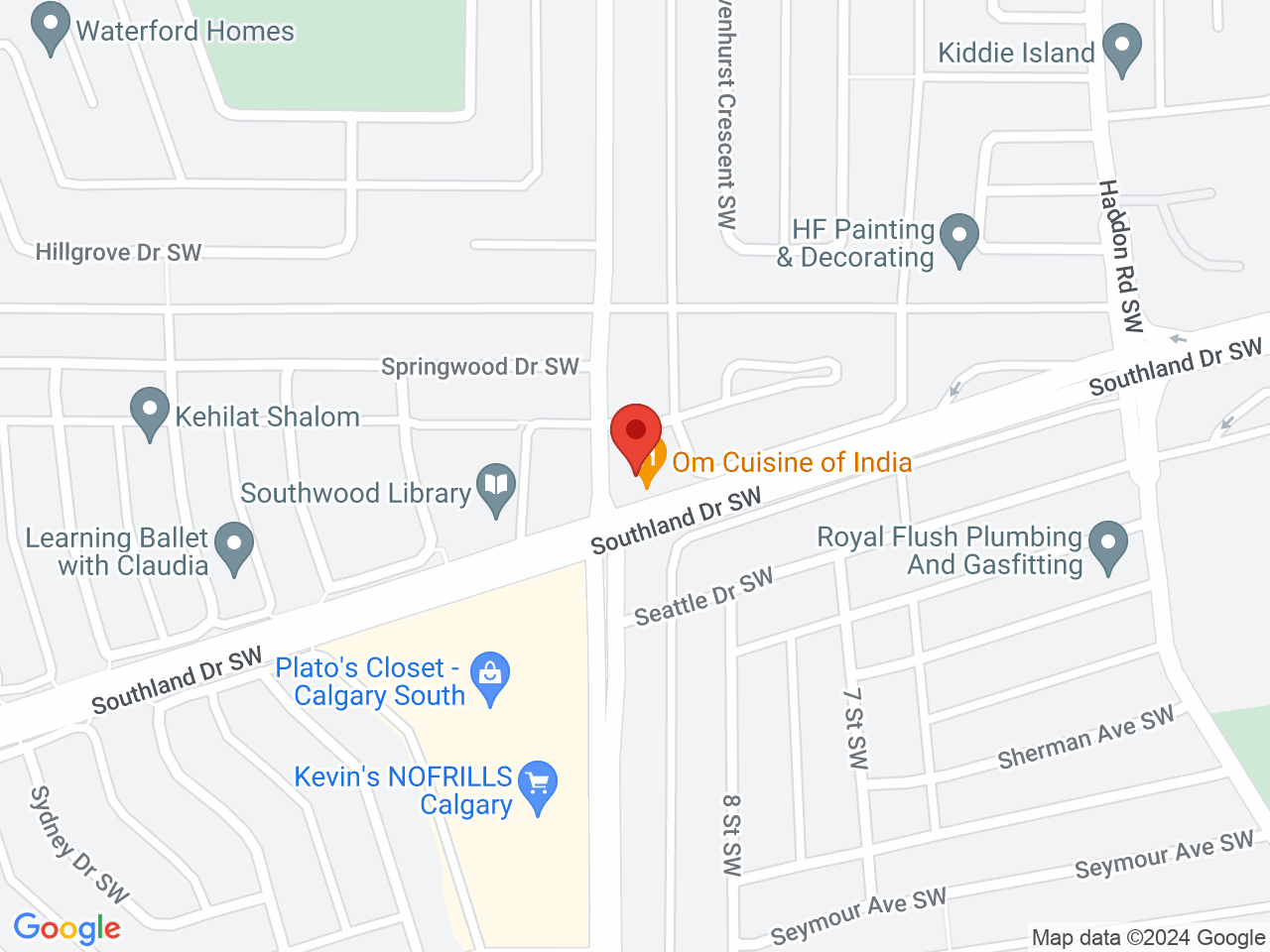 Street map for Canna Cabana Southland, 111-13 Southland Crescent SW, Calgary AB