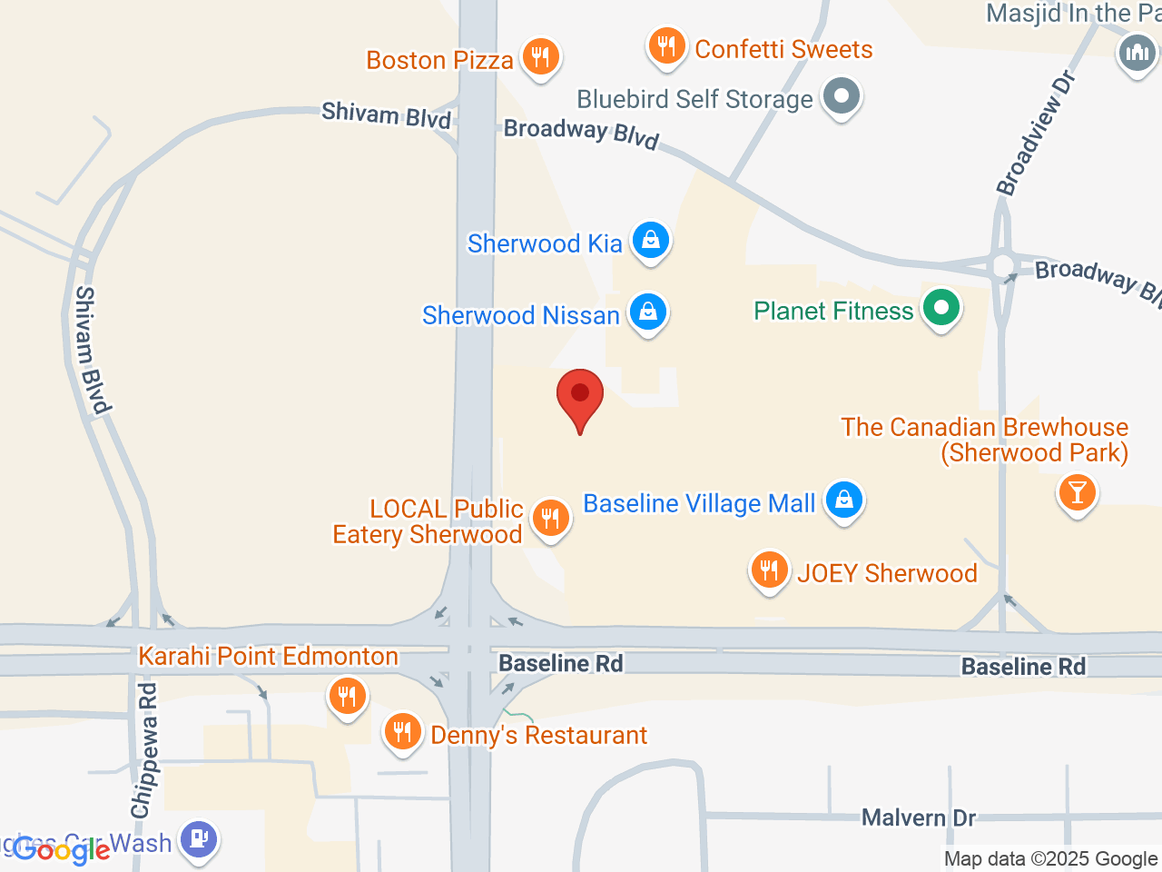 Street map for Value Buds Baseline Village, 416-222 Baseline Rd., Sherwood Park AB