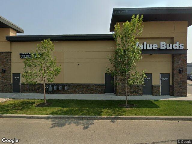 Street view for Value Buds Southpointe, 101-9310 Southfort Dr., Fort Saskatchewan AB