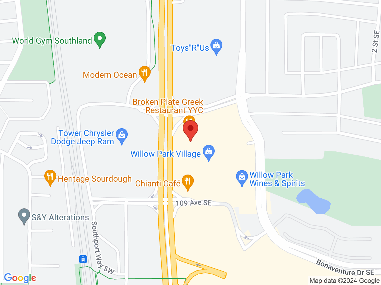 Street map for Value Buds Willow Park, B252-10816 MacLeod Trail SE, Calgary AB