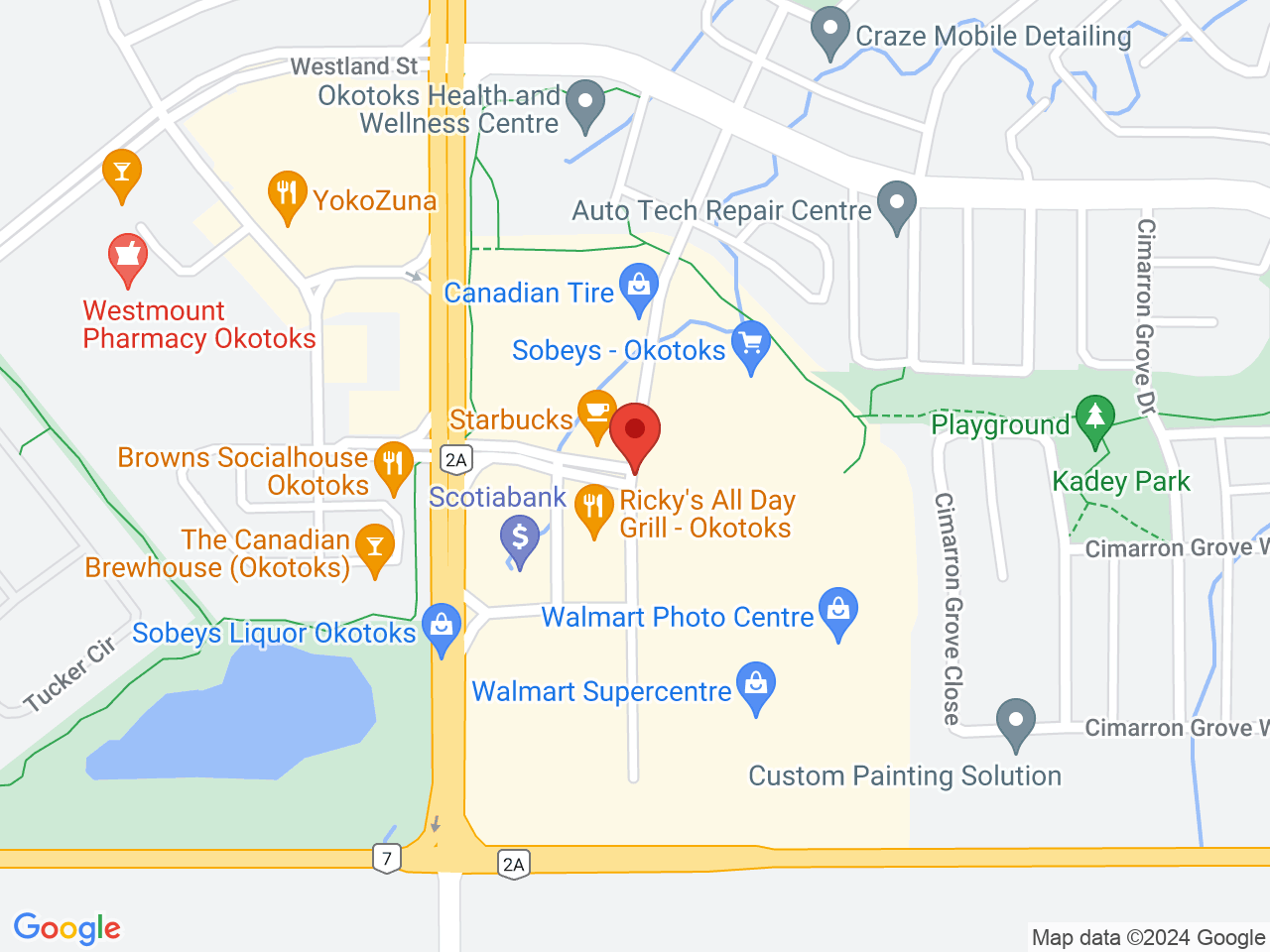Street map for Plantlife Okotoks, 743 Cornerstone, 201 Southridge Dr, Okotoks AB