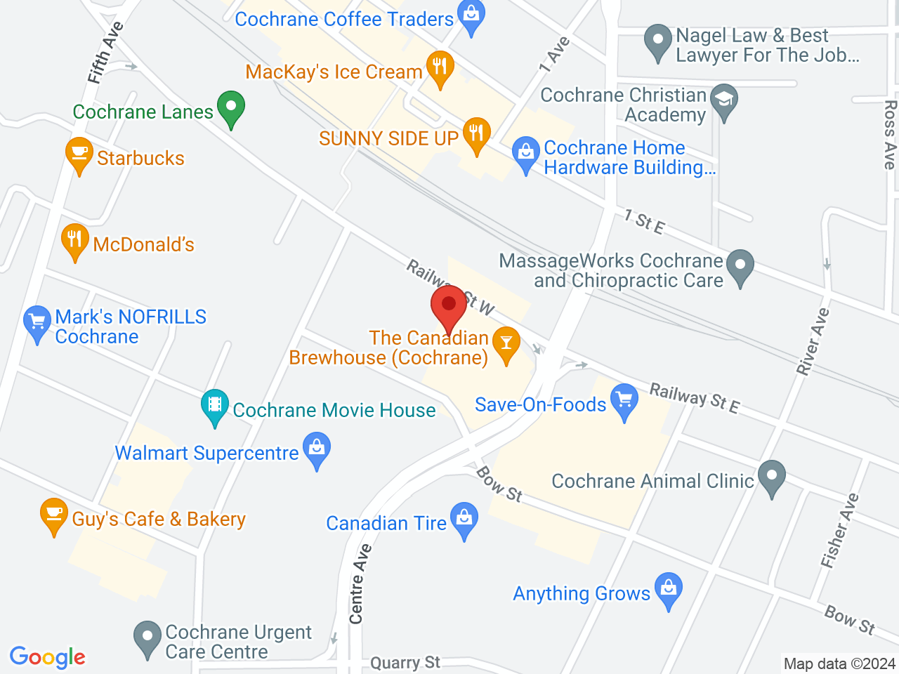 Street map for Plantlife Cochrane, 25-31 Bow St. Common, Cochrane AB