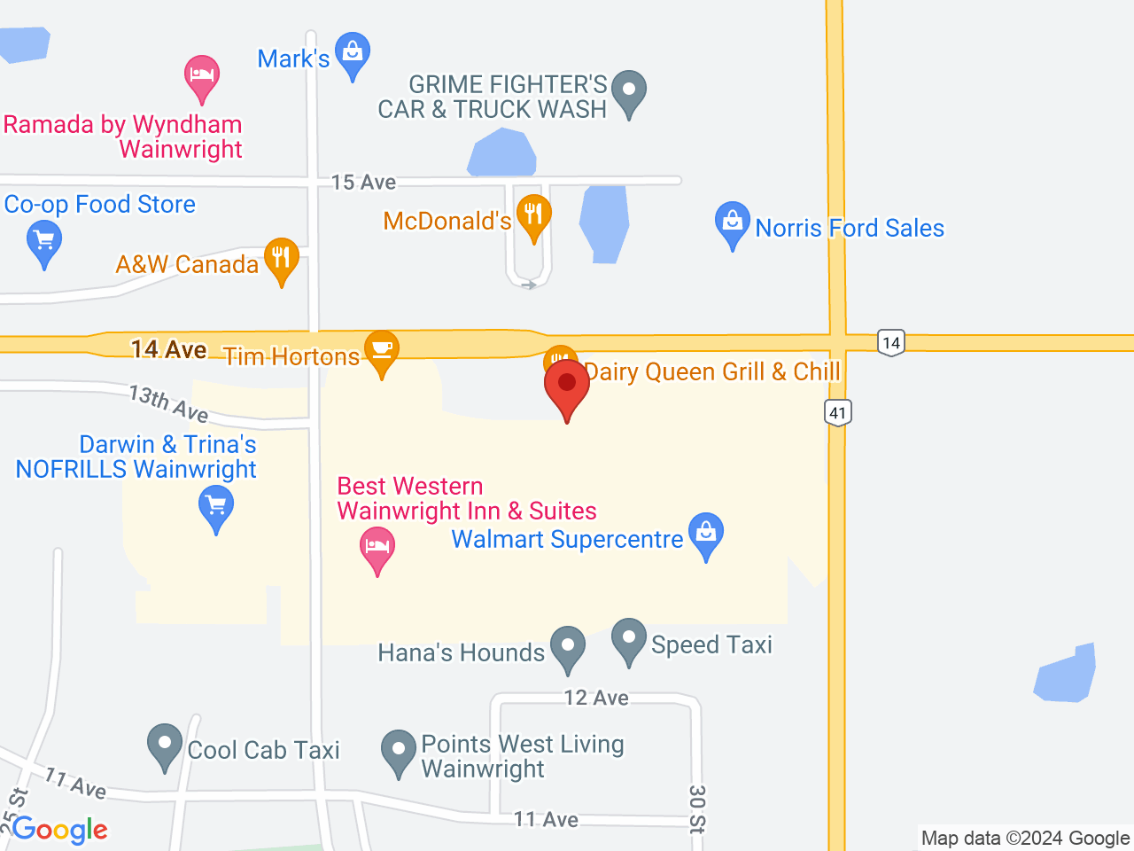 Street map for Plantlife Wainwright, 20-2840 13 Ave., Wainwright AB