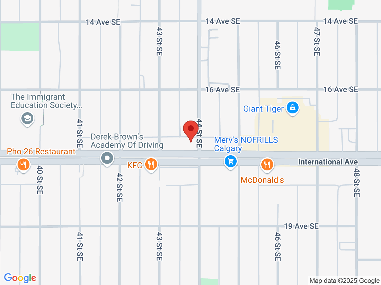 Street map for Prairie Records, 4420 17 Ave. SE, Calgary AB