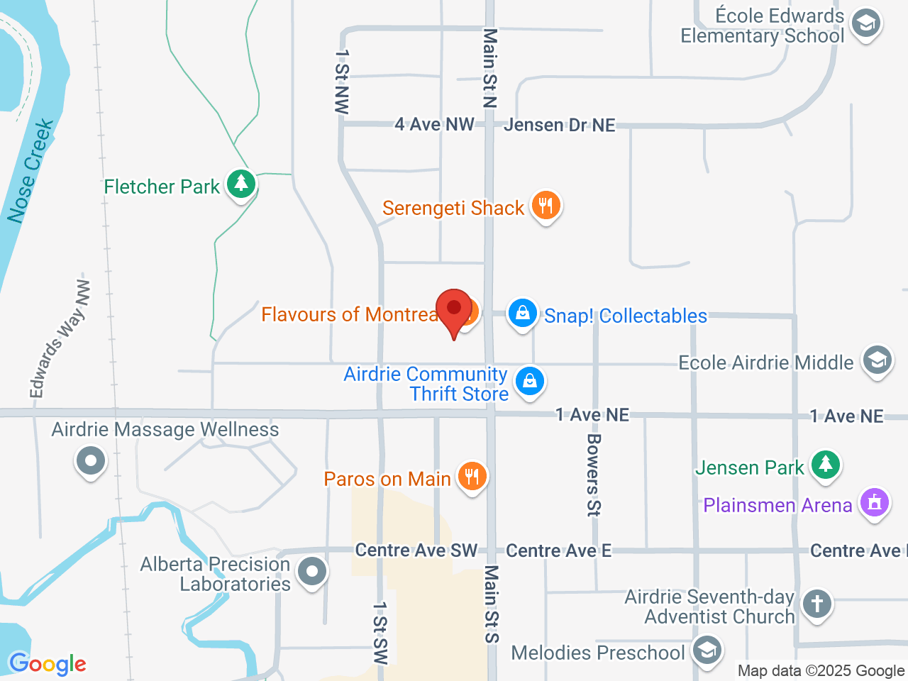 Street map for RARE Cannabis Co, 5-213 Main St N, Airdrie AB