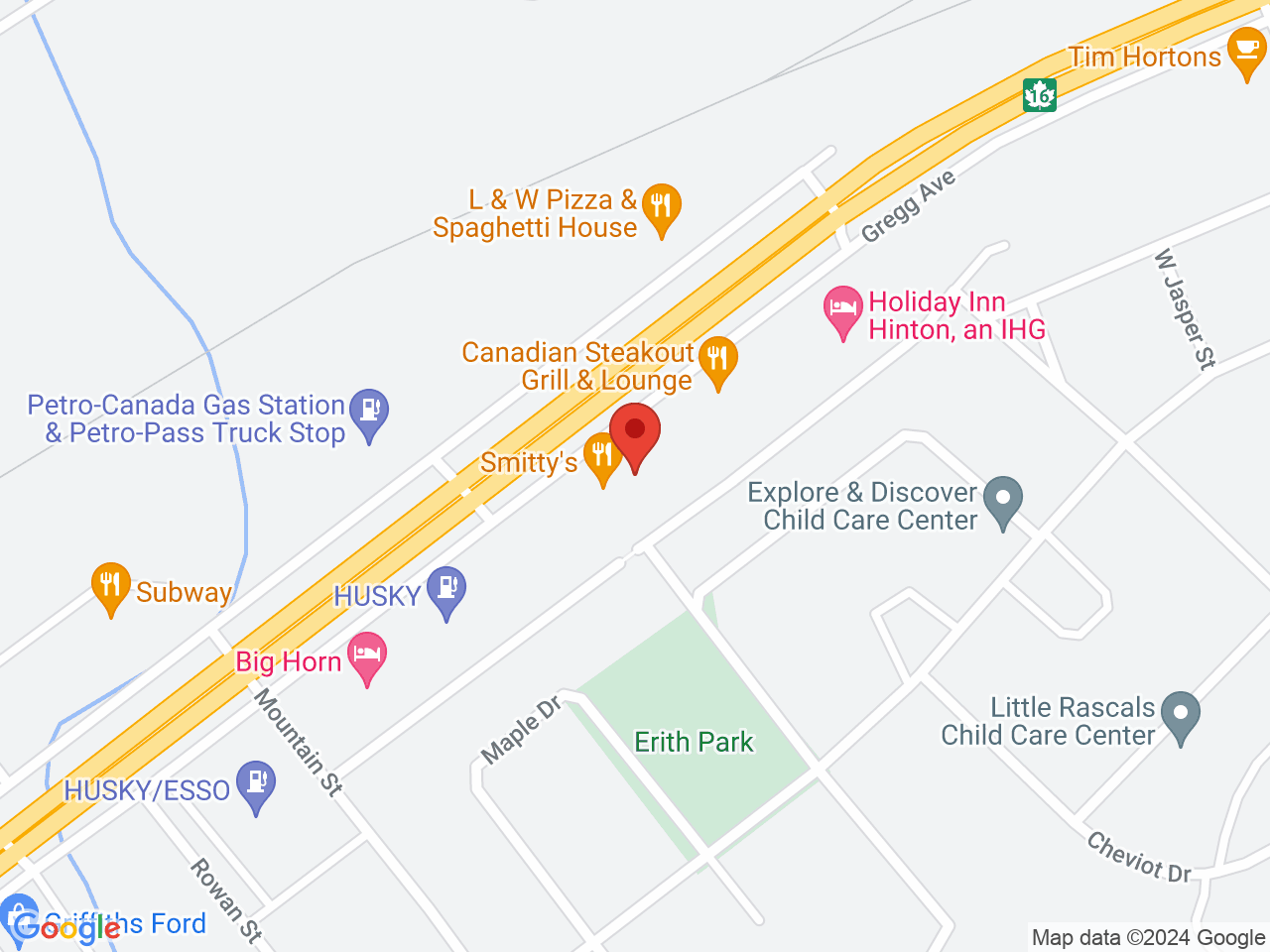 Street map for Rocky Mountain Collective, 437 Gregg Ave., Hinton AB