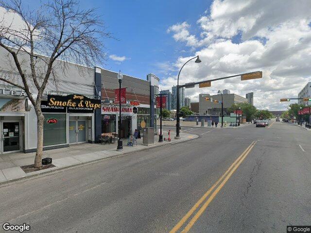 Street view for Value Buds 17th Ave, 2-506 17 Ave SW, Calgary AB