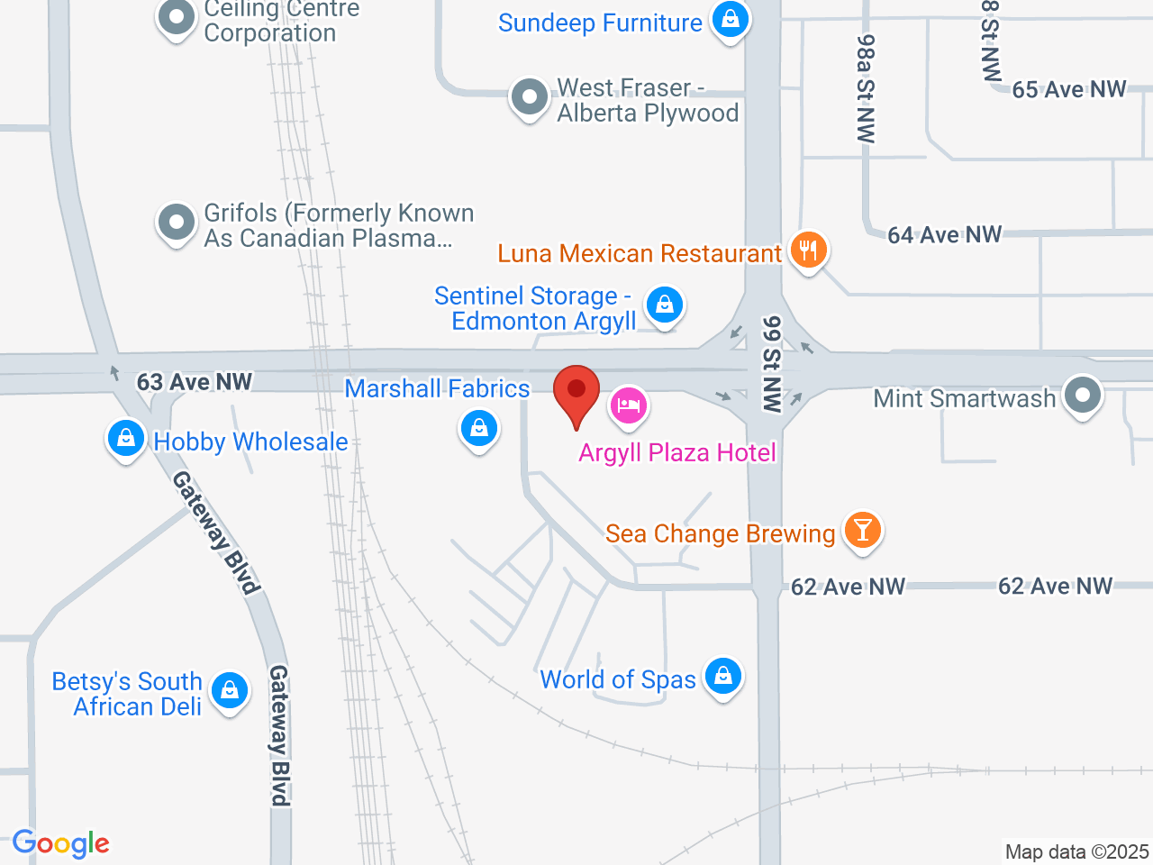 Street map for Spiritleaf Argyll Plaza, 9941 63 Ave. NW, Edmonton AB