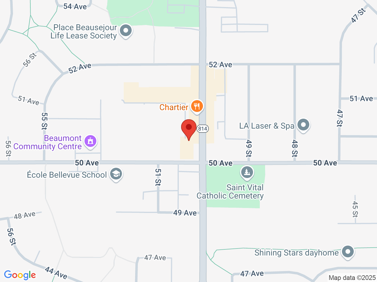 Street map for Spiritleaf Beaumont, 5008 50 St., Beaumont AB