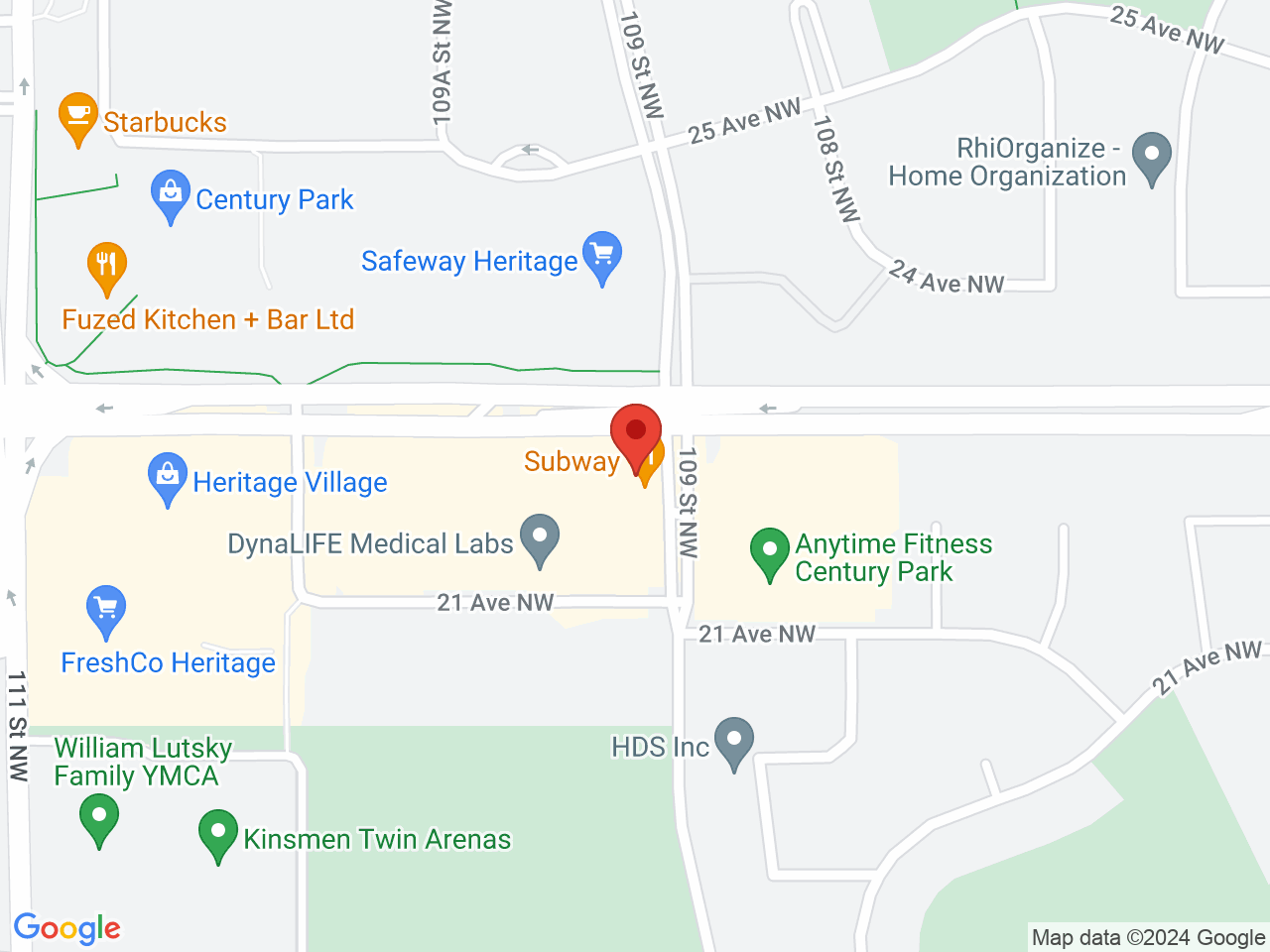 Street map for Spiritleaf Heritage Links, 103-10903 23 Ave. NW, Edmonton AB