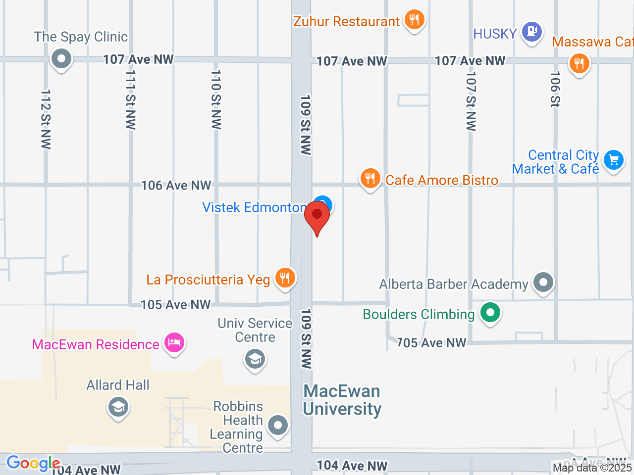 Street map for Spiritleaf McDougall, 10561 109 St. NW, Edmonton AB