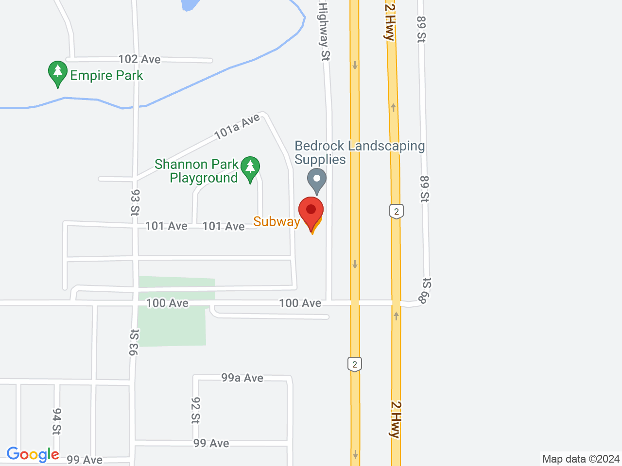 Street map for Spiritleaf Sexsmith, 10004 Highway St., Sexsmith AB