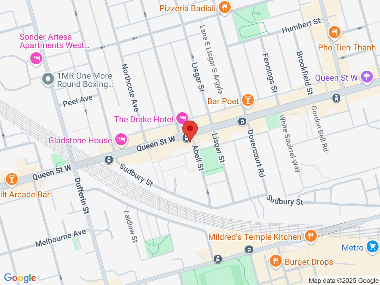 Street map for Canna Savanna, 1149 Queen St W, Toronto ON